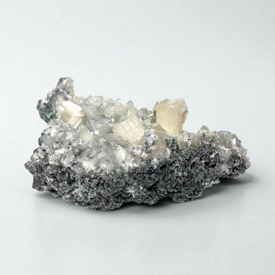 Apophyllite with Stilbite specimen, view 1 of 4