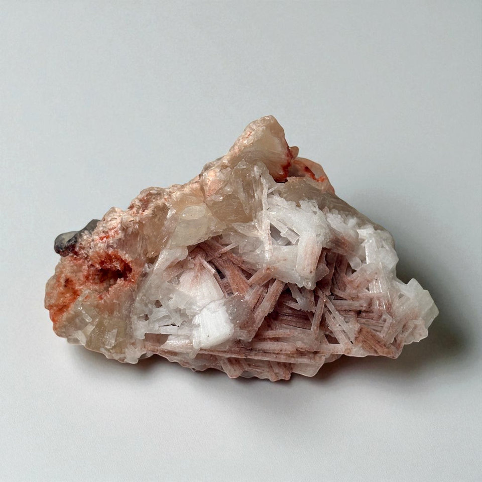 Stilbite specimen, view 1 of 3