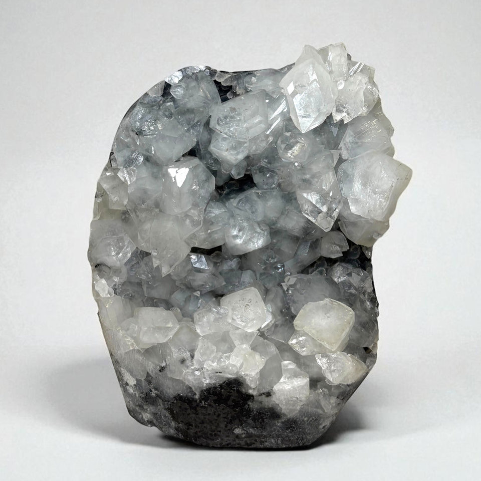 Green Apophyllite on a Basilt Matrix specimen, view 1 of 3
