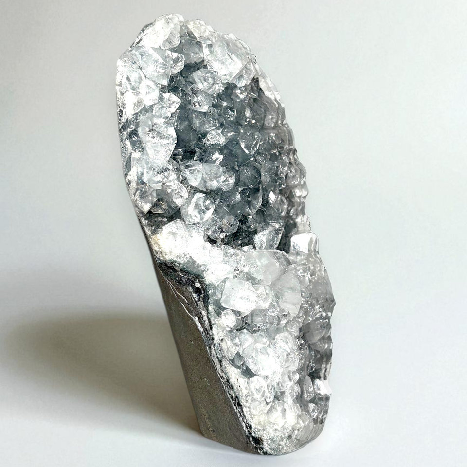 Smoky Apophyllite with Rainbow Crystals specimen, view 1 of 4