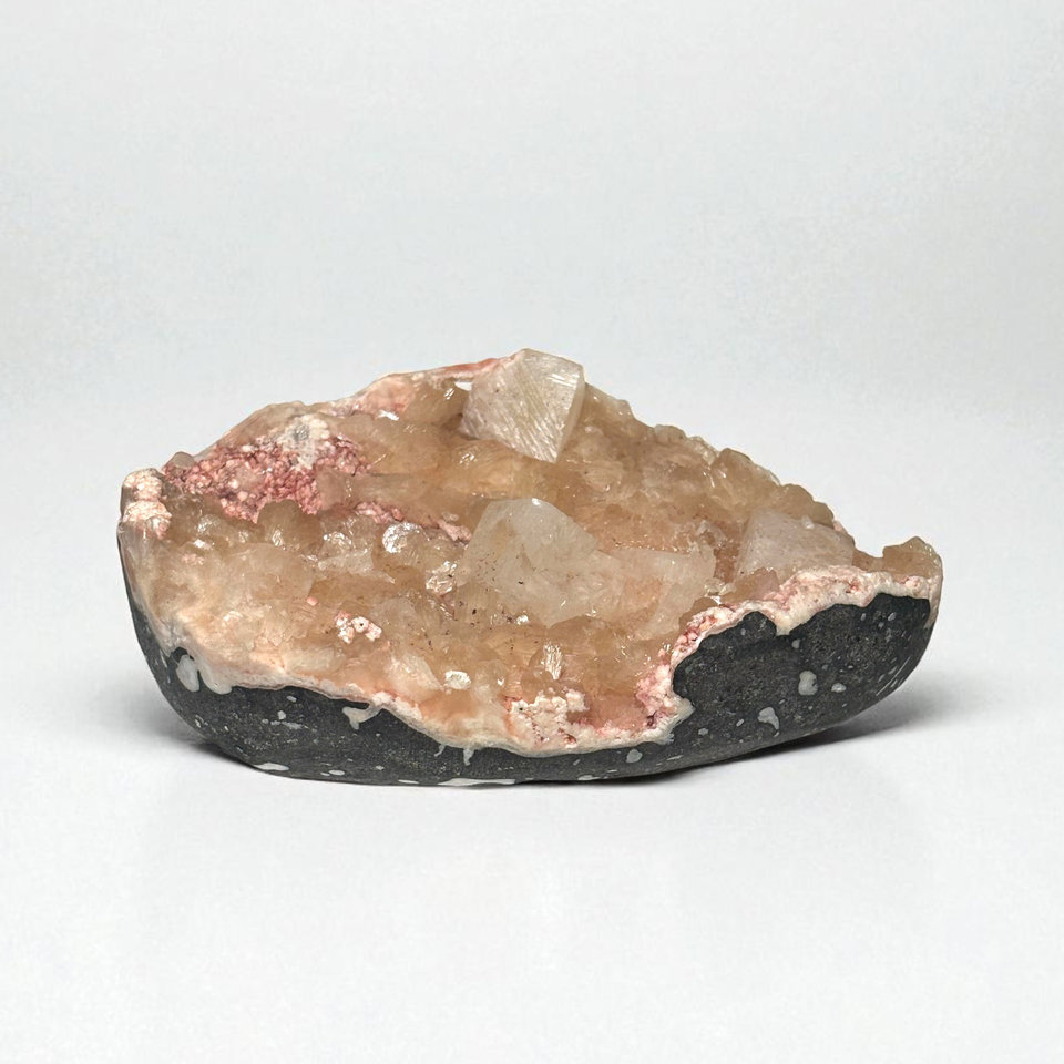 Yellow Apophylite with Stilbite Cluster specimen, view 1 of 3